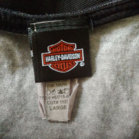 Harley Davidson Eagle Crystals Mesh Tank Biker Rocker Goth L - Picture 16 of 16